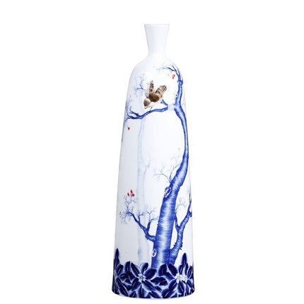 Kompatibelt porslin till Jahrriesnge hand painted white blue vase cna0080  Kompatibelt porslin Jahrriesnge  till hand painted white blue vase cna0080