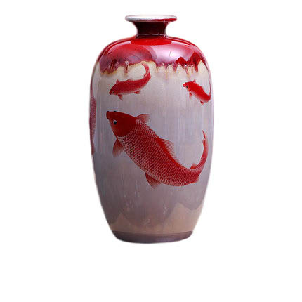 Kompatibelt porslin till Jahrriesnge kiln change cracked glaze pomegranate flower vase cna0438  Kompatibelt porslin Jahrriesnge  till kiln change cracked glaze pomegranate flower vase cna0438