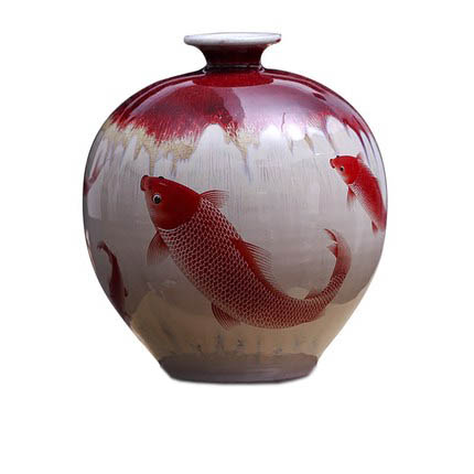 Kompatibelt porslin till Jahrriesnge kiln change cracked glaze pomegranate flower vase cna0439  Kompatibelt porslin Jahrriesnge  till kiln change cracked glaze pomegranate flower vase cna0439