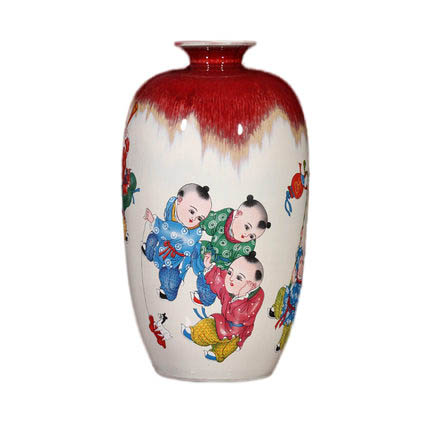 Kompatibelt porslin till Jahrriesnge kiln change cracked glaze pomegranate flower vase cna0441  Kompatibelt porslin Jahrriesnge  till kiln change cracked glaze pomegranate flower vase cna0441