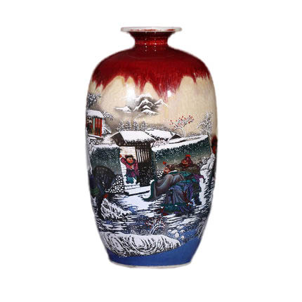 Kompatibelt porslin till Jahrriesnge kiln change cracked glaze pomegranate flower vase cna0442  Kompatibelt porslin Jahrriesnge  till kiln change cracked glaze pomegranate flower vase cna0442
