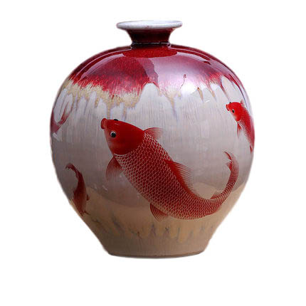 Kompatibelt porslin till Jahrriesnge kiln change cracked glaze pomegranate flower vase cna0445  Kompatibelt porslin Jahrriesnge  till kiln change cracked glaze pomegranate flower vase cna0445