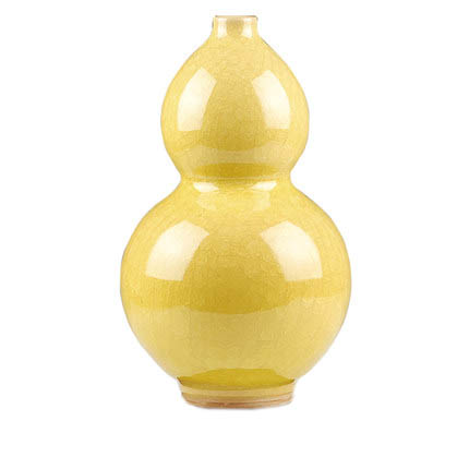 Kompatibelt porslin till Jahrriesnge yellow ice cube cracked gourd vase cna0731  Kompatibelt porslin Jahrriesnge  till yellow ice cube cracked gourd vase cna0731