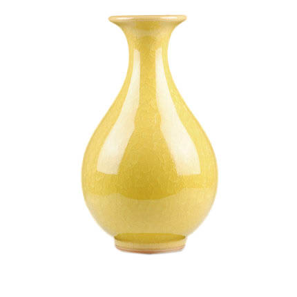 Kompatibelt porslin till Jahrriesnge yellow ice cube cracked gourd vase cna0734  Kompatibelt porslin Jahrriesnge  till yellow ice cube cracked gourd vase cna0734