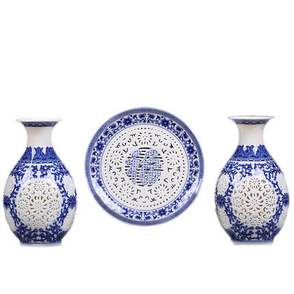 Kompatibelt porslin till Jahrriesnge hollow  vase set 3 pcs cna0906  Kompatibelt porslin Jahrriesnge  till hollow  vase set 3 pcs cna0906