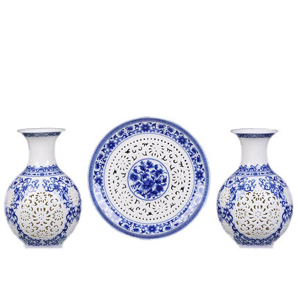 Kompatibelt porslin till Jahrriesnge hollow  vase set 3 pcs cna0907  Kompatibelt porslin Jahrriesnge  till hollow  vase set 3 pcs cna0907