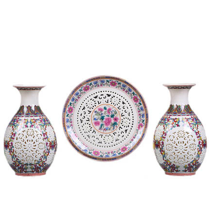 Kompatibelt porslin till Jahrriesnge hollow  vase set 3 pcs cna0909  Kompatibelt porslin Jahrriesnge  till hollow  vase set 3 pcs cna0909