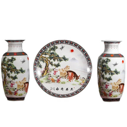 Kompatibelt porslin till Jahrriesnge sheep vase set 3pcs cna1048  Kompatibelt porslin Jahrriesnge  till sheep vase set 3pcs cna1048