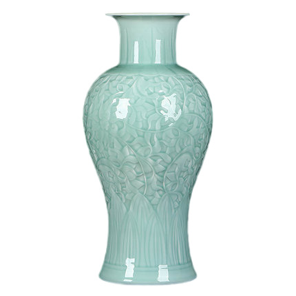 Kompatibelt porslin till Jahrriesnge carving shadow blue glaze vase cna1308  Kompatibelt porslin Jahrriesnge  till carving shadow blue glaze vase cna1308