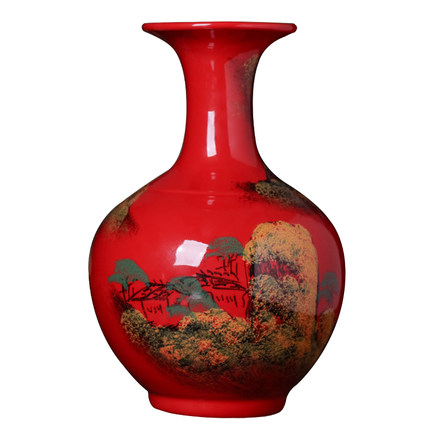 Kompatibelt porslin till Jahrriesnge red landscape vase cna1352  Kompatibelt porslin Jahrriesnge  till red landscape vase cna1352
