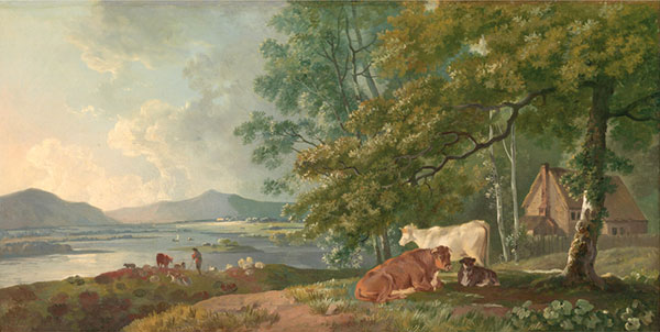 Kompatibelt Landskap till JAHRRIESNGE Morning-Landscape-with-Cattle-lpf00995  Kompatibelt Landskap JAHRRIESNGE  till Morning-Landscape-with-Cattle-lpf00995