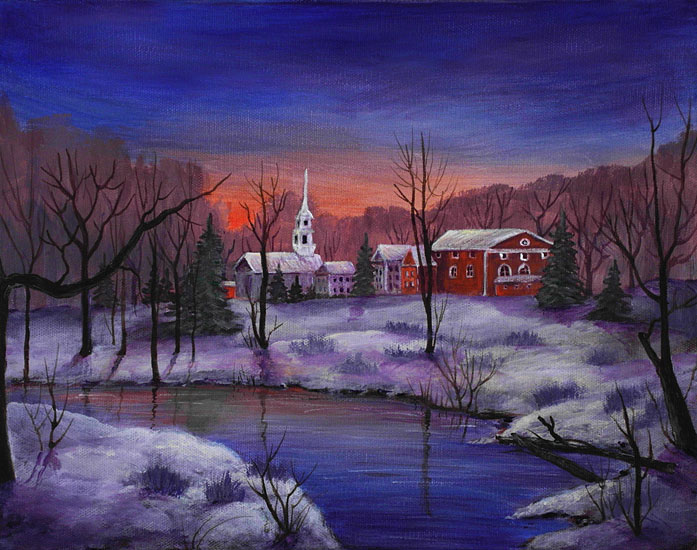 Kompatibelt Abstrakt till Jahrriesnge village-in-winter-lpf05866  Kompatibelt Abstrakt Jahrriesnge  till village-in-winter-lpf05866