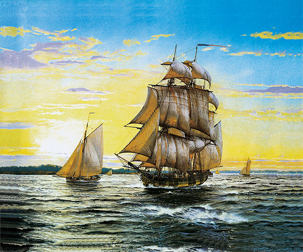 Kompatibelt Landskap till JAHRRIESNGE sailboat lpg2385  Kompatibelt Landskap JAHRRIESNGE  till sailboat lpg2385